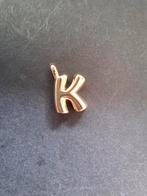 Massief 18 kt goldfilled letterhanger K, Overige merken, Nieuw, Ophalen of Verzenden, 1 bedel