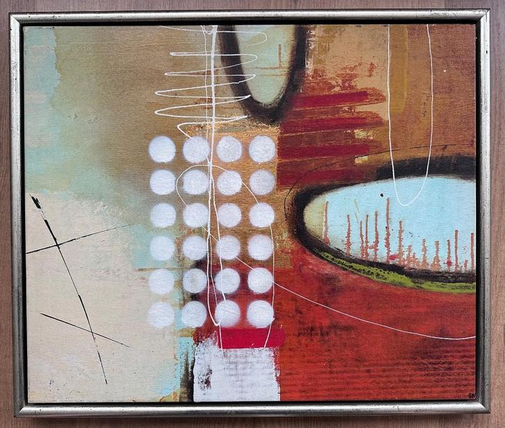 Schilderij abstract Gabriela Villareal, Antiek en Kunst, Kunst | Schilderijen | Abstract, Ophalen