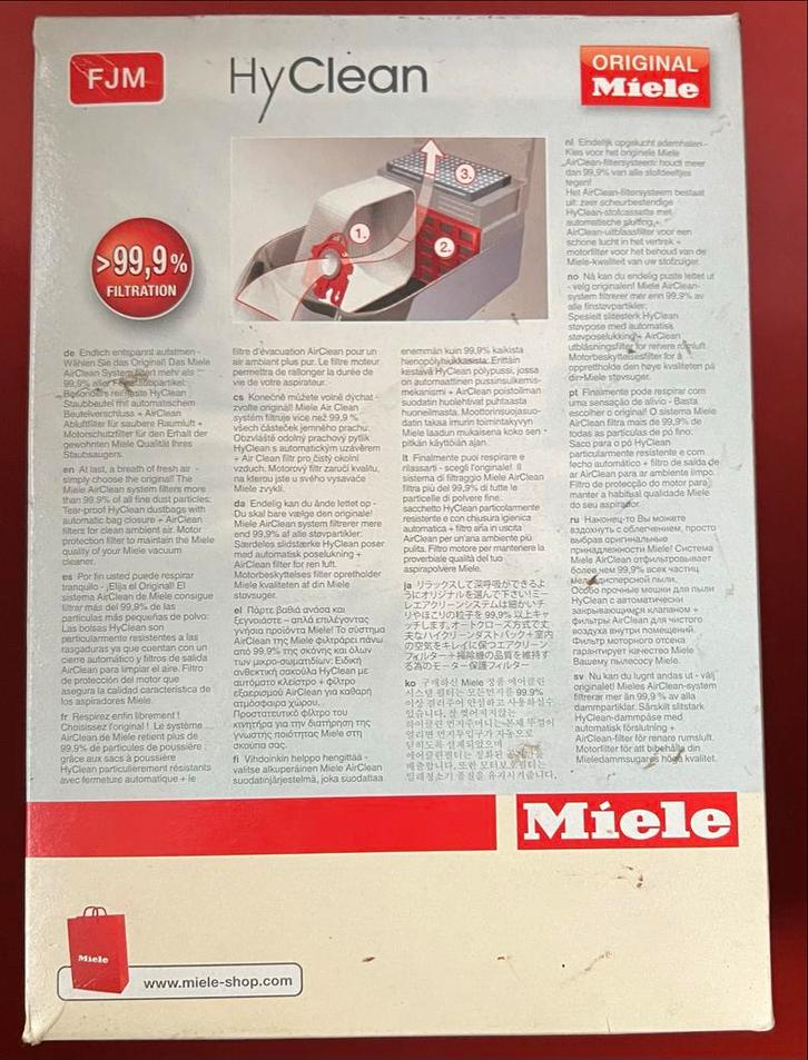 Miele HyClean FJM stofzuigerzakken - Origineel, Witgoed en Apparatuur, Stofzuigers, Nieuw, Overige typen, Stofzak, Ophalen of Verzenden