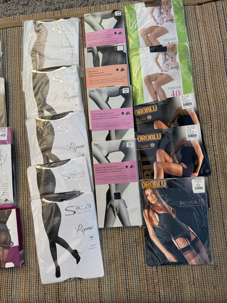 Grote partij panty's en maillots, diverse merken en maten, Maat 36/38 (S), Zwart, Nieuw, Ophalen of Verzenden