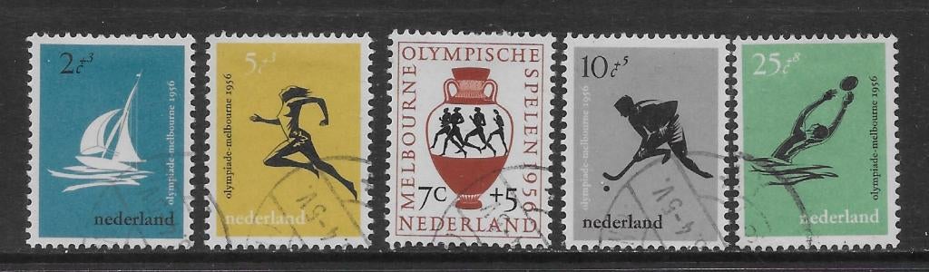 1956, Olympische Spelen Melbourne, serie [676-80] (K1414), Postzegels en Munten, Postzegels | Nederland, Ophalen of Verzenden