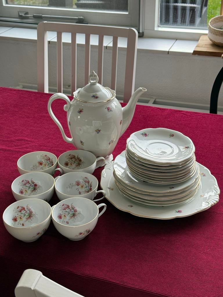 Winterling Bavaria theeservies met bloemmotief, Antiek en Kunst, Ophalen of Verzenden