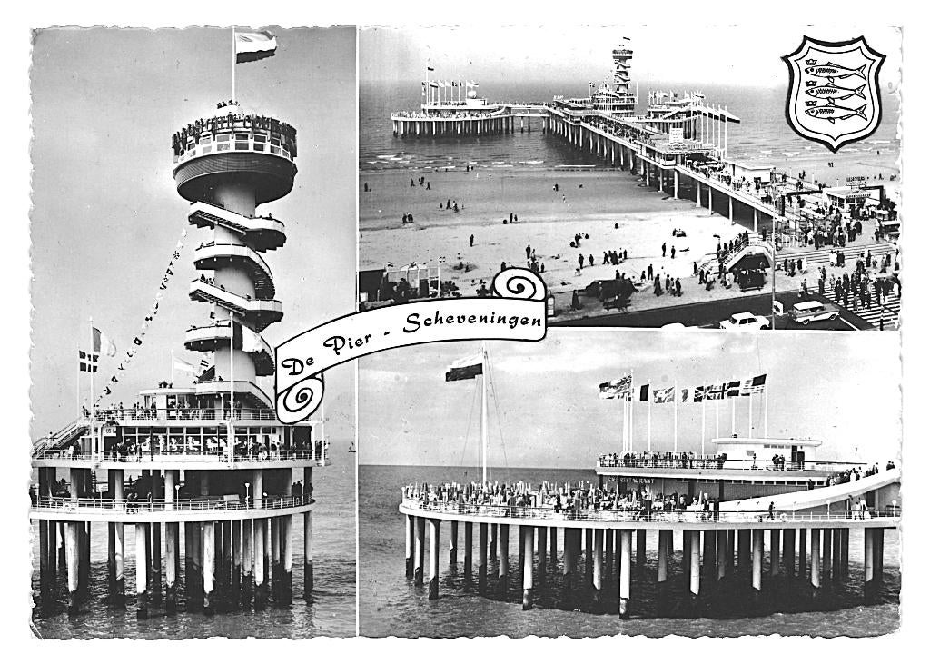 948111 Scheveningen 1967 Pier  zegel Koeltorens Staatsmijnen, Ophalen of Verzenden, 1960 tot 1980, Gelopen, Zuid-Holland