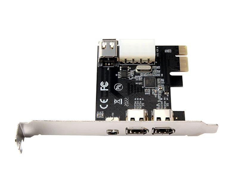 Firewire pci-e (express 1) kaart plug and play fire wire, Ophalen of Verzenden, Nieuw, Intern