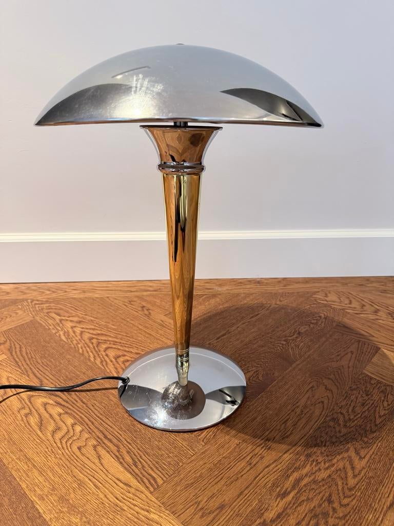 Zeldzame jaren '80 Ikea Dakapo lamp chroom/messing, Ophalen, Gebruikt, Art deco, Metaal