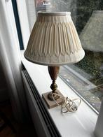Marmeren lamp, antiek, met laura ashley lampenkap, Ophalen, Rond