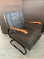 Fauteuil Ivar, Antraciet, Leen Bakker, Huis en Inrichting, Fauteuils, Ophalen, 75 tot 100 cm, Zo goed als nieuw, Stof