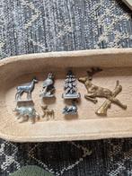 Tinnen messing beeldjes hert uil eekhoorn boom beer, Ophalen of Verzenden, Dier