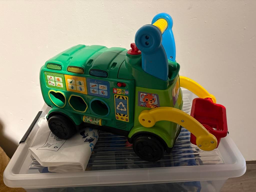 VTech Speel- en Leerkar Vuilniswagen, Ophalen of Verzenden, Gebruikt, 6 maanden tot 2 jaar
