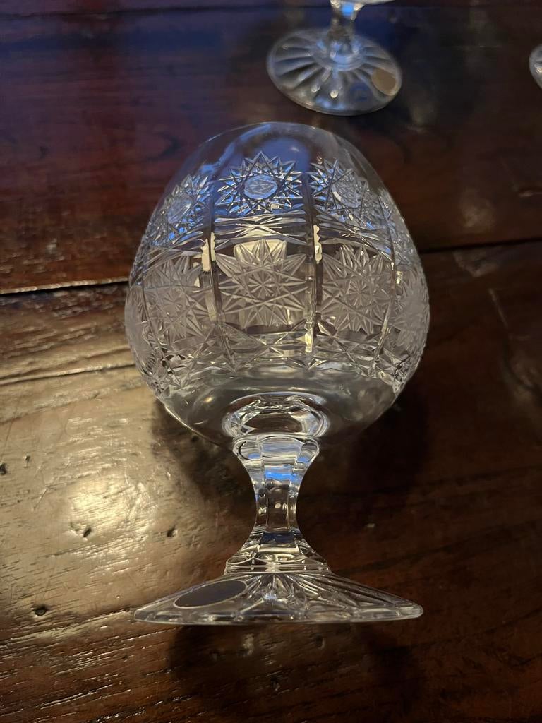2 mooie Kristallen glazen uit Tsjechië, Ophalen of Verzenden