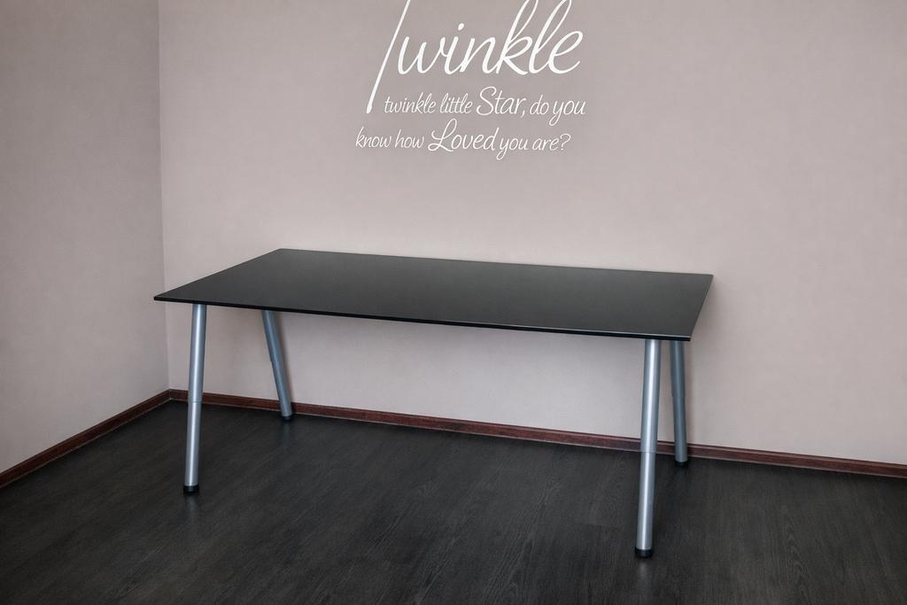 IKEA Galant Bureau Zwart Glas - 160x80cm, Hoogte verstelbaar, Ophalen, Zwart, Gebruikt, In hoogte verstelbaar