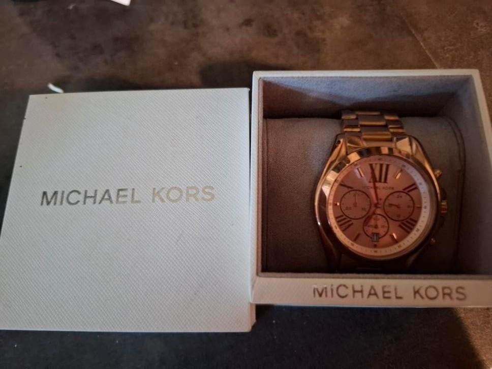 Michael Kors horloge, Ophalen of Verzenden, Zo goed als nieuw, Staal, Overige merken