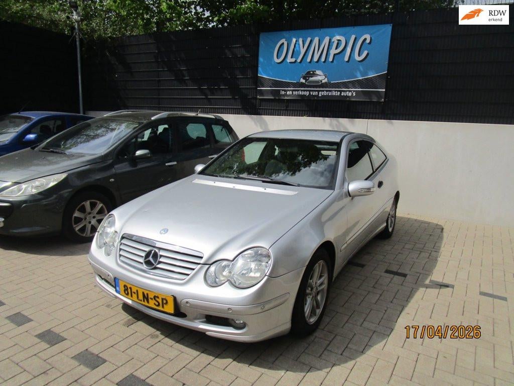 Mercedes-Benz C-klasse Sportcoupé 180 K Automaat +Airco, Auto's, Gebruikt, 4 stoelen, 1796 cc, Origineel Nederlands