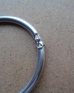 zilveren slavenarmband met veerscharnier [874], Sieraden, Tassen en Uiterlijk, Armbanden, Ophalen of Verzenden, Zo goed als nieuw