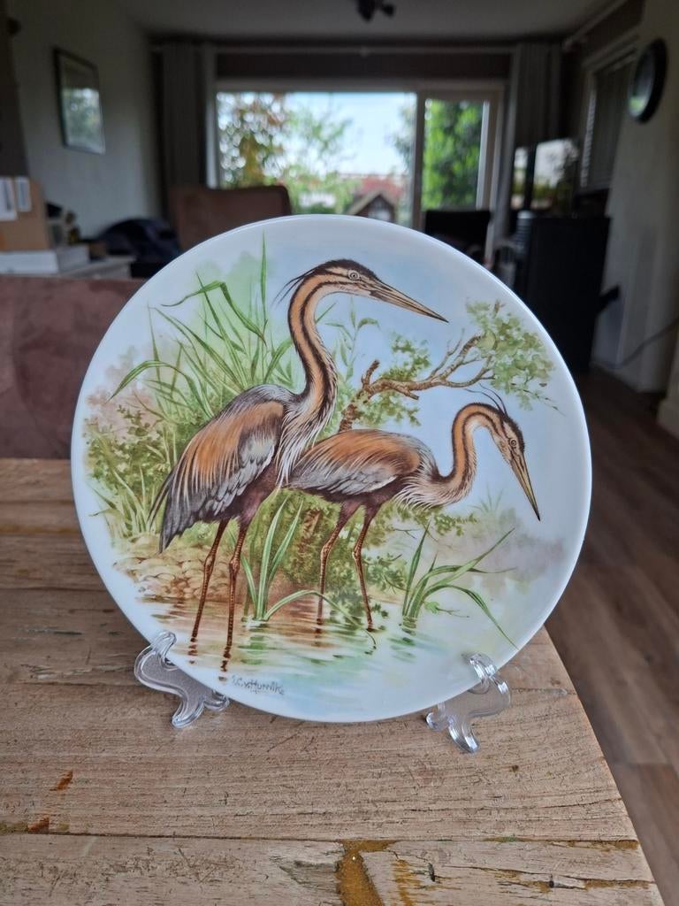 Royal Schwabap sierbord J.C. van Hunnike - Reigers, Ophalen of Verzenden
