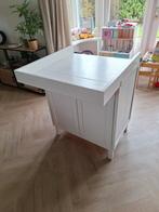 Witte commode met opstaande rand - Ideaal voor babykamer, Kinderen en Baby's, Kinderkamer | Commodes en Kasten, Gebruikt, 70 cm of meer