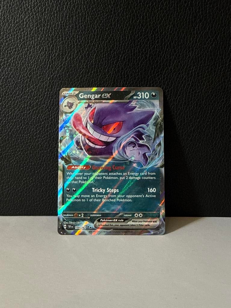 Gengar EX 104/162 - Temporal Forces, Ophalen of Verzenden, Zo goed als nieuw, Losse kaart, Foil