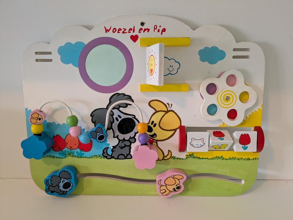 Woezel en Pip houten speelbord voor in de box, Kinderen en Baby's, Speelgoed | Babyspeelgoed, Ophalen, Overige typen
