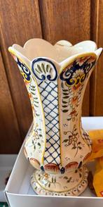 Vintage Rouen Faience Vaas - Polychroom Bloemenpatroon, Antiek en Kunst, Ophalen