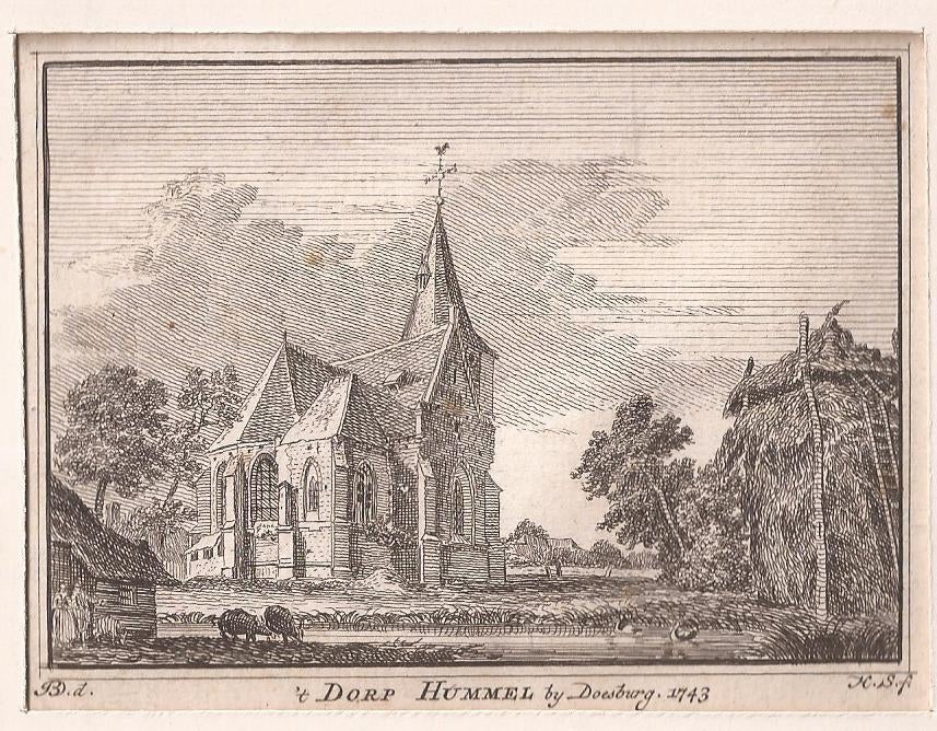 't Dorp Hummel bij Doesburg. 1743' Hummelo, Ophalen of Verzenden