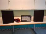 Complete Zang/Spraak Installatie met Mixer en Speakers, Muziek en Instrumenten, Mengpanelen, Ophalen, Gebruikt, 10 tot 20 kanalen