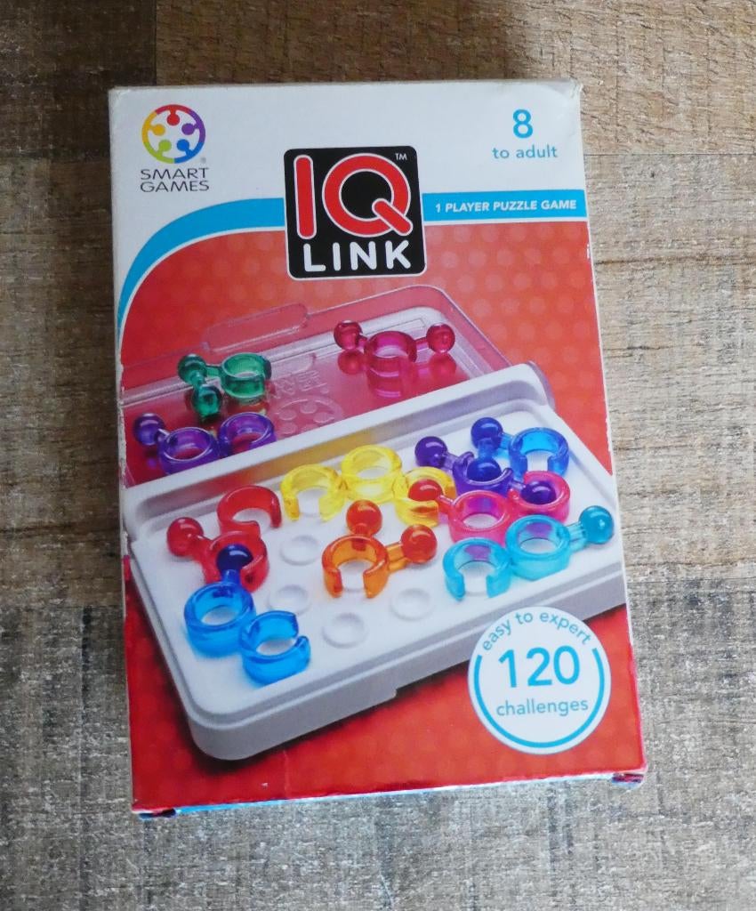 SmartGames - IQ Link - 120 opdrachten vanaf 8 jaar, Kinderen en Baby's, Speelgoed | Educatief en Creatief, Ophalen of Verzenden