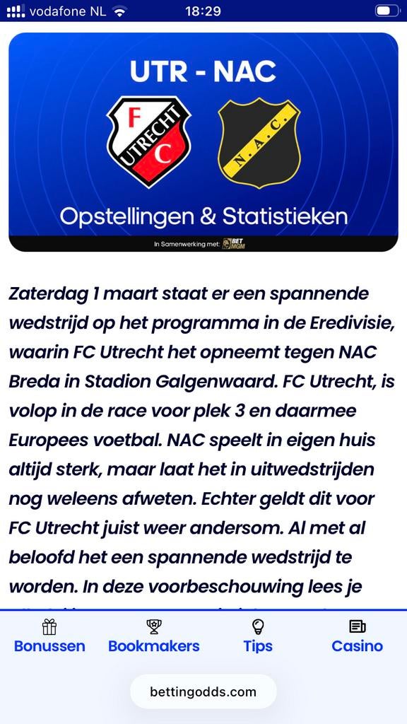 FC Utrecht - NAC Breda 1 kaart cityside vak X, Tickets en Kaartjes, Losse kaart, Eén persoon, Mei