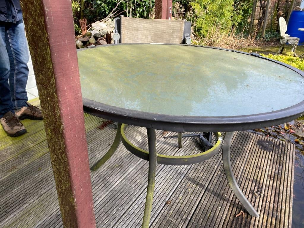 Tuintafel, Tuin en Terras, Ophalen, Gebruikt, Rond