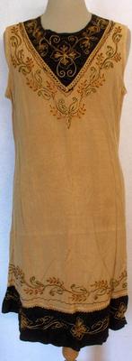 Ibiza/hippie katoenen jurkje met borduursels! L, Overige kleuren, Verzenden, Maat 42/44 (L), Zo goed als nieuw