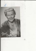 Doris Day met bontmantel 7-11 cm, Ophalen of Verzenden, 1940 tot 1960, Ongelopen, Sterren en Beroemdheden