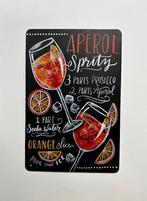 Aperol Spritz cocktail recept reclamebord van metaal deco, Info@deconoord.nl, Deco Noord, Nieuw, Ophalen of Verzenden