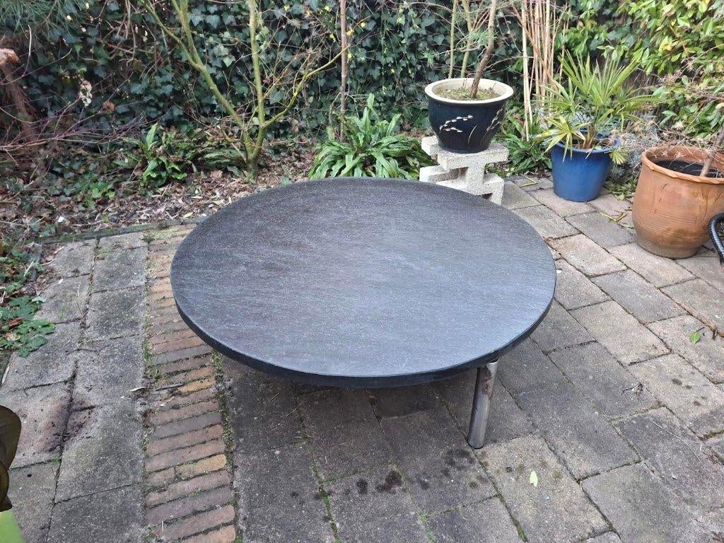 Retro vintage brutalistische Noorse leistenen coffeetafel, Verzamelen, Ophalen, Huis en Inrichting
