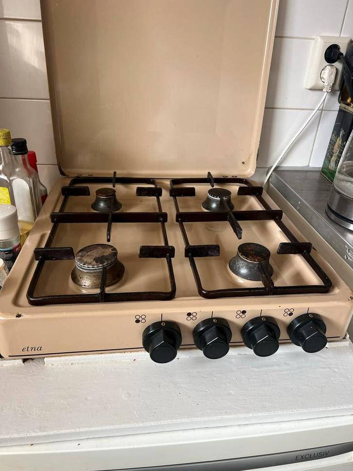 Etna Gasstel 48x48 cm - Compact en Functioneel, Witgoed en Apparatuur, Fornuizen, Gebruikt, Vrijstaand, Gas, 4 kookzones, Minder dan 85 cm