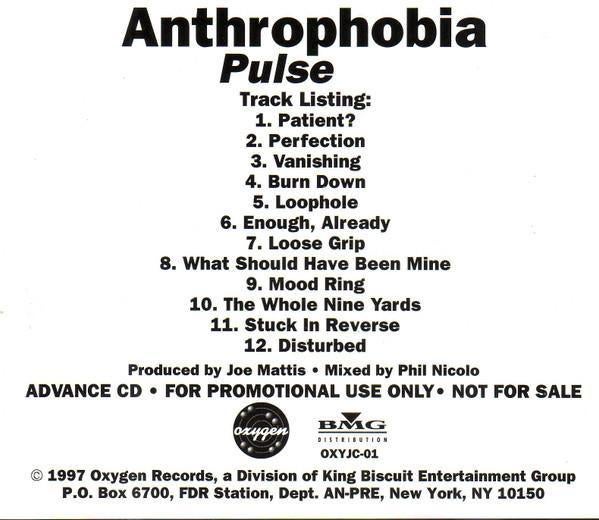 cd van Anthrophobia – Pulse, Cd's en Dvd's, Verzenden, Zo goed als nieuw, Poprock