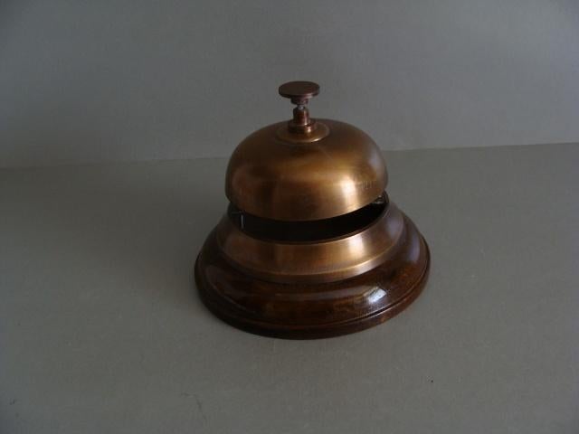 Hotelbel baliebel tafelbel receptiebel, Antiek en Kunst, Antiek | Koper en Brons, Ophalen of Verzenden, Brons