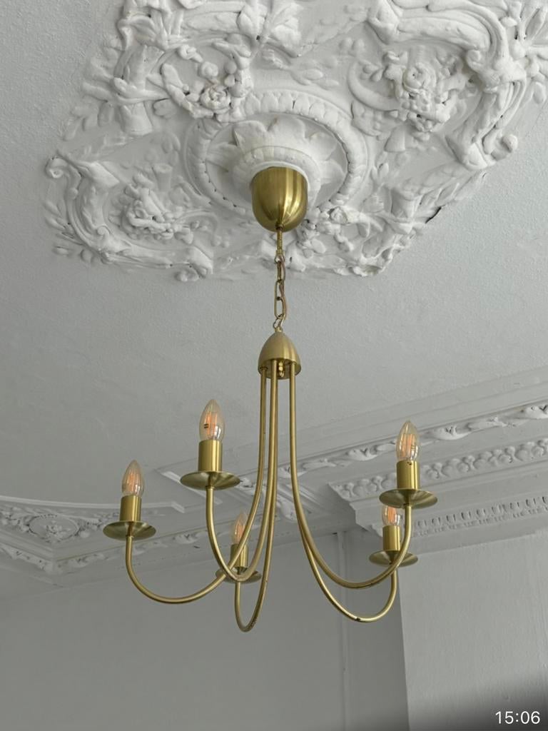 Mooie hanglamp, Huis en Inrichting, Lampen | Hanglampen, Ophalen, Gebruikt, Metaal, 50 tot 75 cm