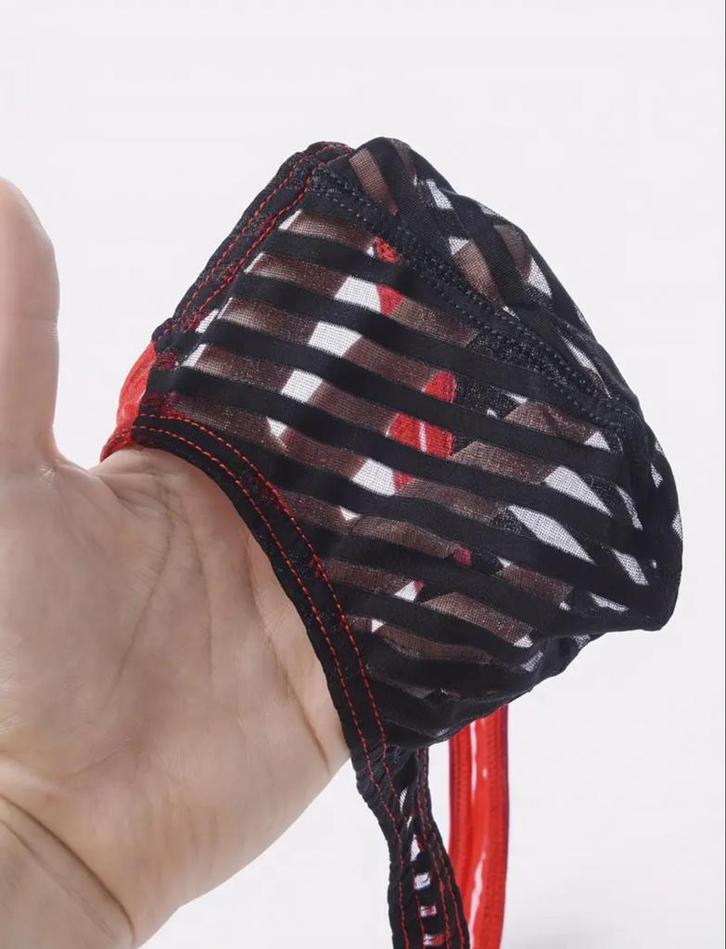 Zomerse heren string - Sneldrogend nylon/elastaan - PASEN, Kleding | Heren, Ondergoed, Slip, Zwart, Ophalen of Verzenden