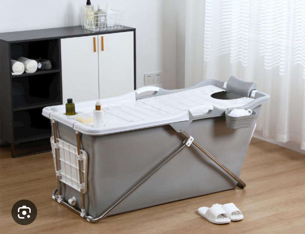 Opvouwbaar Draagbaar Bad voor Volwassenen - Grijs, Ophalen of Verzenden, Nieuw, Bad