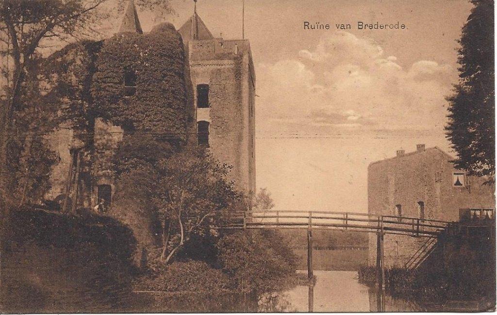 Santpoort-Zuid, Ruïne van Kasteel Brederode. Nauta A 1130, Ophalen of Verzenden, 1920 tot 1940, Ongelopen, Noord-Holland