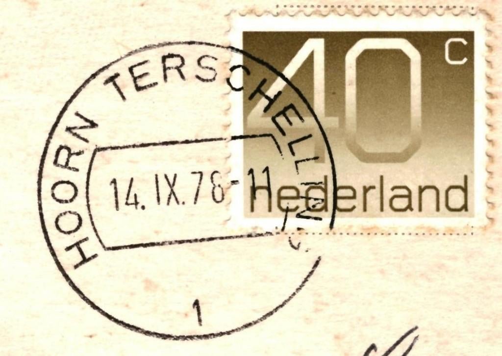 802486 Hoorn Terschelling Midsland 1976 Gelopen, Ophalen of Verzenden, 1960 tot 1980, Gelopen, Waddeneilanden