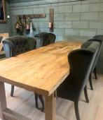 Robuuste eertafel - oud hout - 240x100x80, Ophalen, 200 cm of meer, 50 tot 100 cm, Zo goed als nieuw