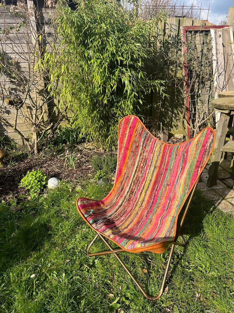 Vrolijke Vlinderstoel 2 stuks - Kleurrijk en Comfortabel, Ophalen, Gebruikt, Overige kleuren, Eén