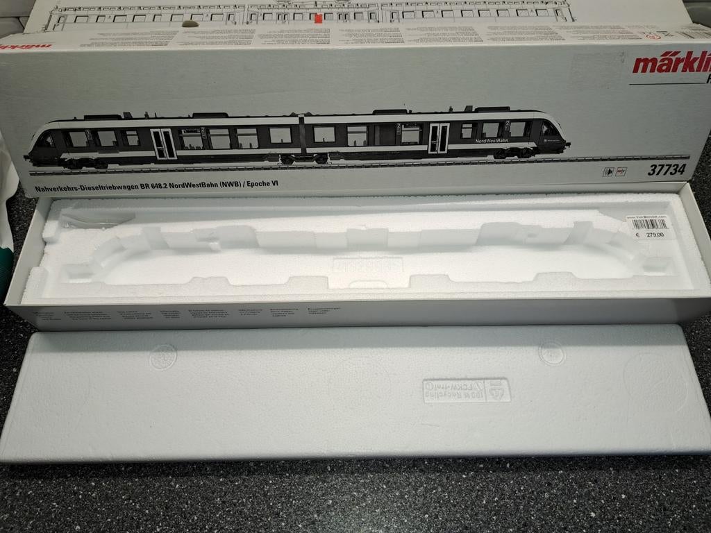 Lege marklin lok doos 37734, Wisselstroom, Locomotief, Ophalen of Verzenden, Zo goed als nieuw