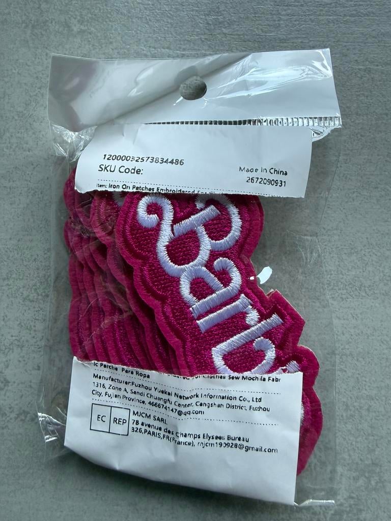 NIEUW Barbie roze-witte applicaties, Ophalen of Verzenden, Nieuw