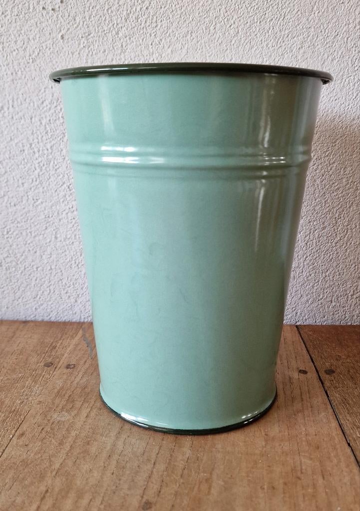 Mint groen emaille vaas/pot, Antiek en Kunst, Antiek | Emaille, Ophalen of Verzenden