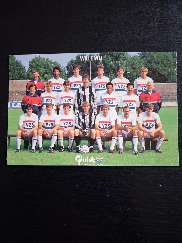 Oudere Quick Willem II elftalkaart., Verzamelen, Sportartikelen en Voetbal, Ophalen of Verzenden, Zo goed als nieuw, Willem II