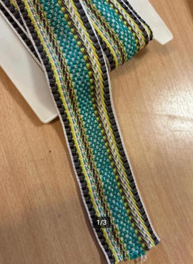 Vintage Geweven sierband, Hobby en Vrije tijd, Naaien en Fournituren, Ophalen of Verzenden, Nieuw, Lint, Band of Elastiek