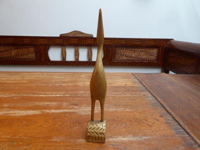 Strak vormgegeven vintage houten vogel, Ophalen of Verzenden