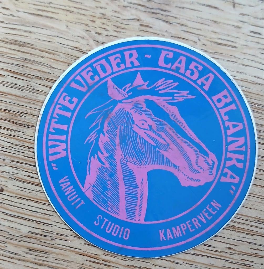 Sticker piraat amateur zender Radio KAMPERVEEN, Witte Veder, Ophalen of Verzenden, Zo goed als nieuw