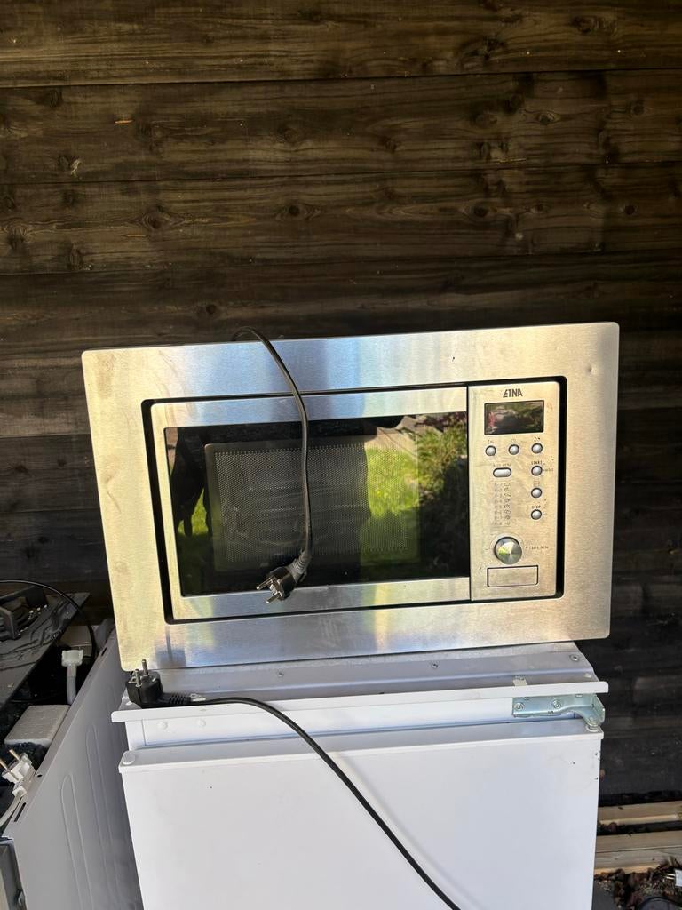 Etna Inbouw Combimagnetron - RVS, Witgoed en Apparatuur, Magnetrons, Combimagnetron, Gebruikt, 60 cm of meer, Grill